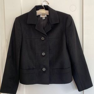 Black Talbots Petites 100% Camelhair, lined jacket